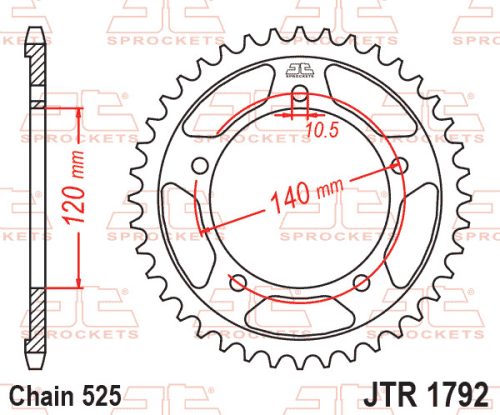 Hátsó lánckerék JTR1792